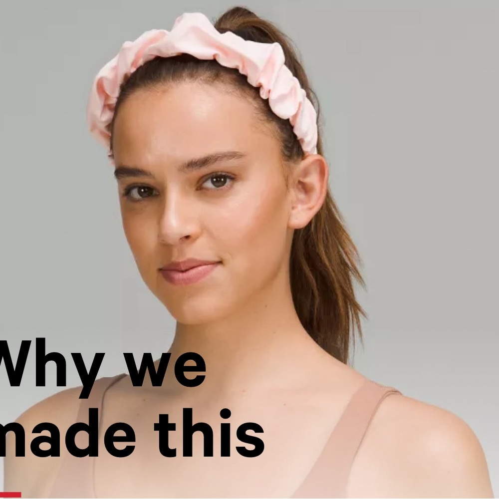 Lululemon Gathered Headband Strawberry Milkshake